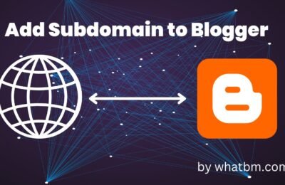 How to add subdomain in blogger