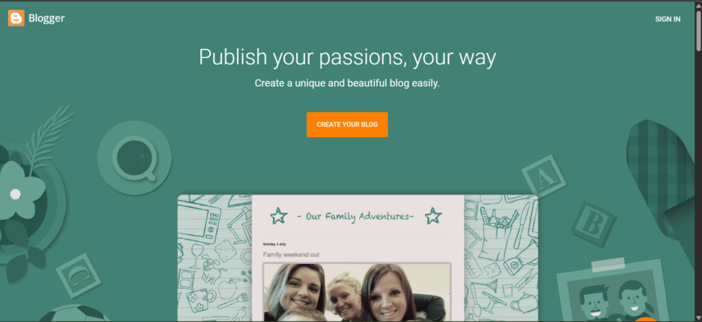 blogger home page
